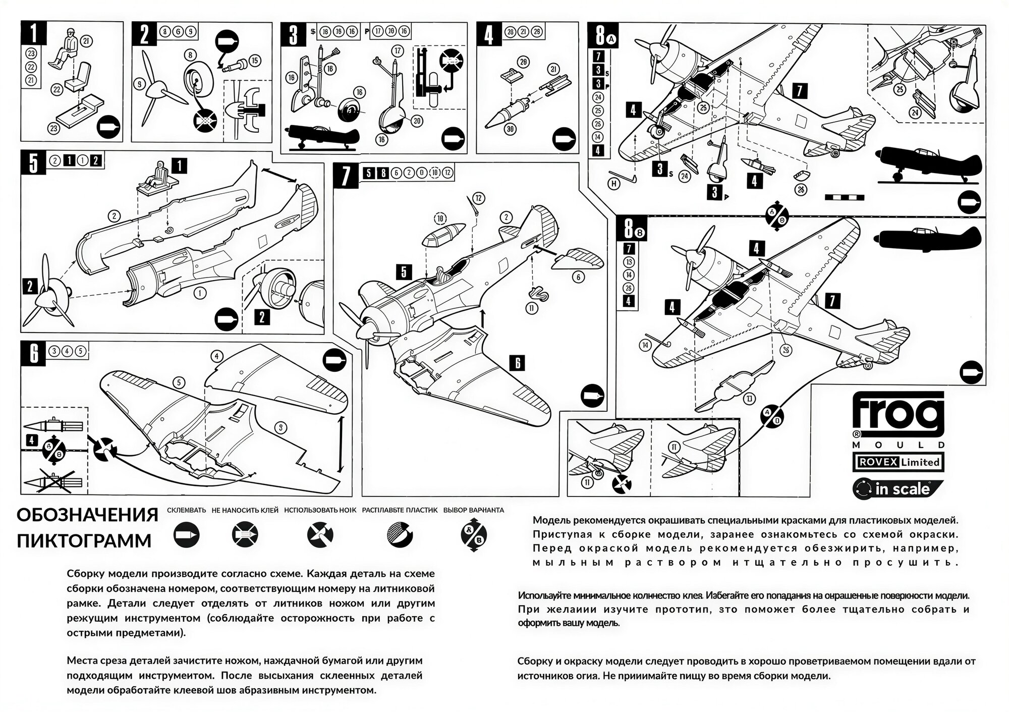 Сборная пластиковая модель Ла-7 истребитель ВВС СССР. Масштаб 1:72 — фото 1