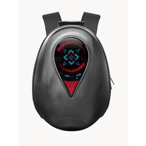 Рюкзак пиксельный SEA HEART с LED-дисплеем, водонепроницаемый, графитовый, 43 см x 35 см x 22 см