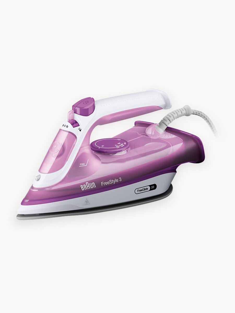 Утюг BRAUN FreeStyle 3 12730020-FI3124PU Цвет: Фиолетовый Подошва FreeGlide 3D