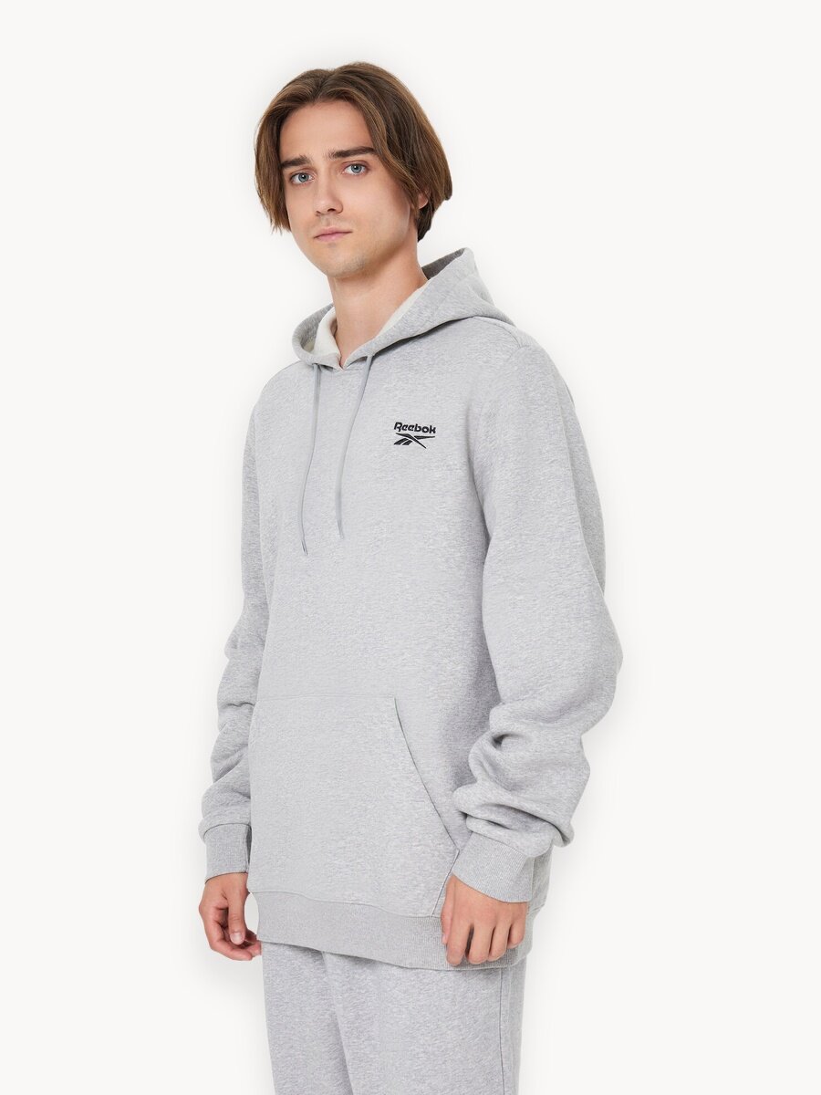 Худи спортивное Reebok Identity Small Logo, размер S INT, , серый