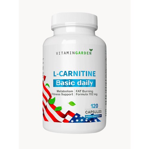 Л карнитин, Карнитин, для похудения и коррекции веса, L carnitine, 120 капсул