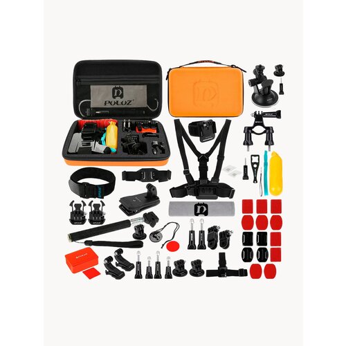 Комплект аксессуаров Puluz PKT26 Accessories Combo Kit 53 в 1 для экшн-камер, в кейсе