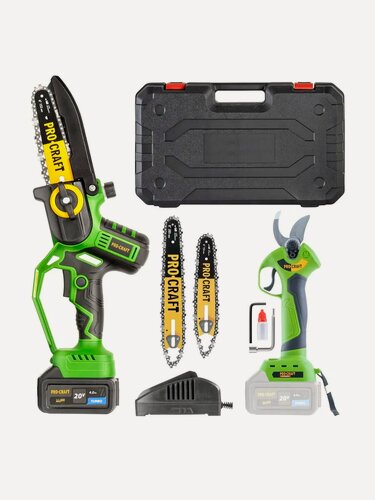 Изображение товара Набор для сада Pro-Craft секатор + цепная пила