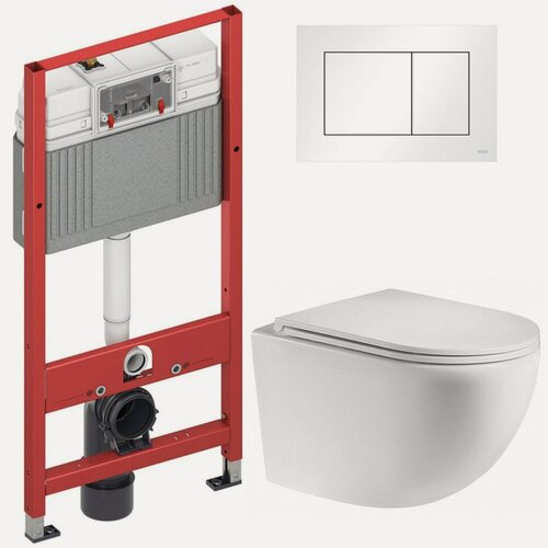 Изображение товара Инсталляция TECE TECEbase 2.0 9400413 + унитаз Teymi Lina S T40102 безободковый с сиденьем