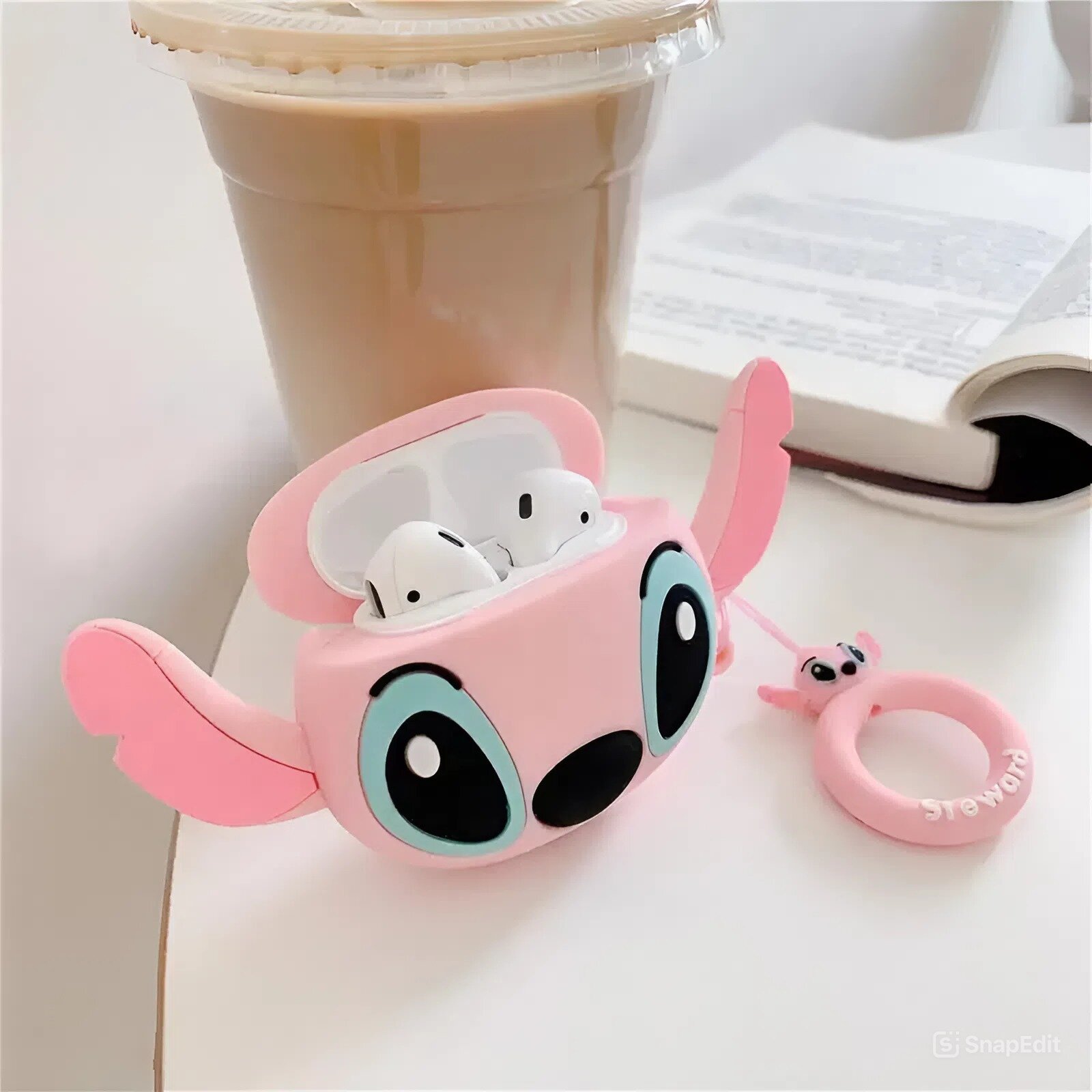 Чехол для беспроводных наушников Stich для Apple AirPods 3, розовый