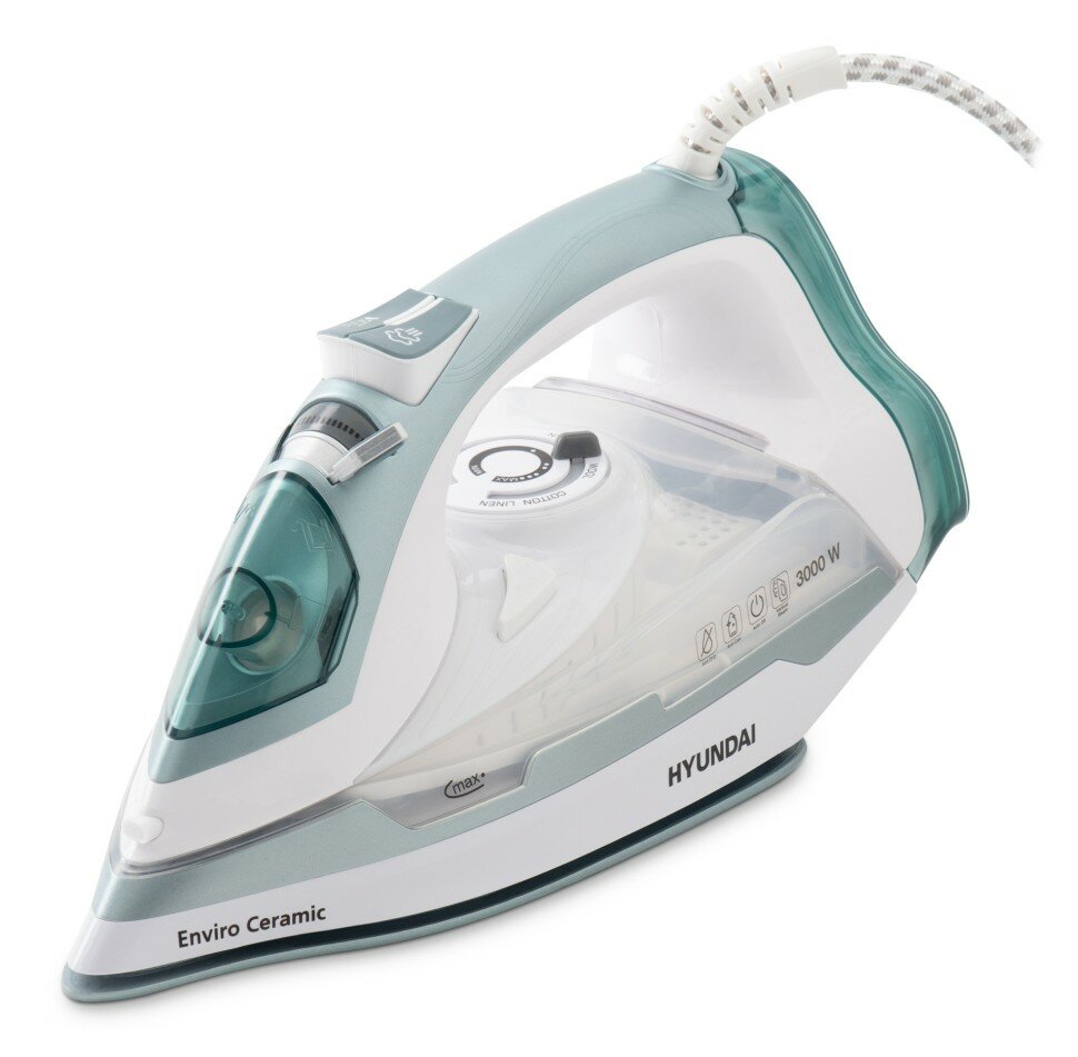 Утюг Hyundai H-SI01223 3000Вт белый/изумрудный