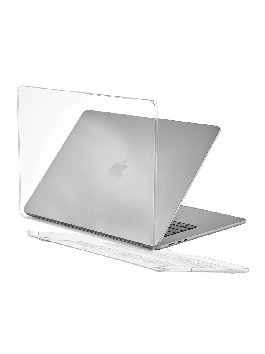 Чехол для MacBook Air 15" (M2 | M3| M4) uBear Vision Case, прозрачный глянцевый — фото 1