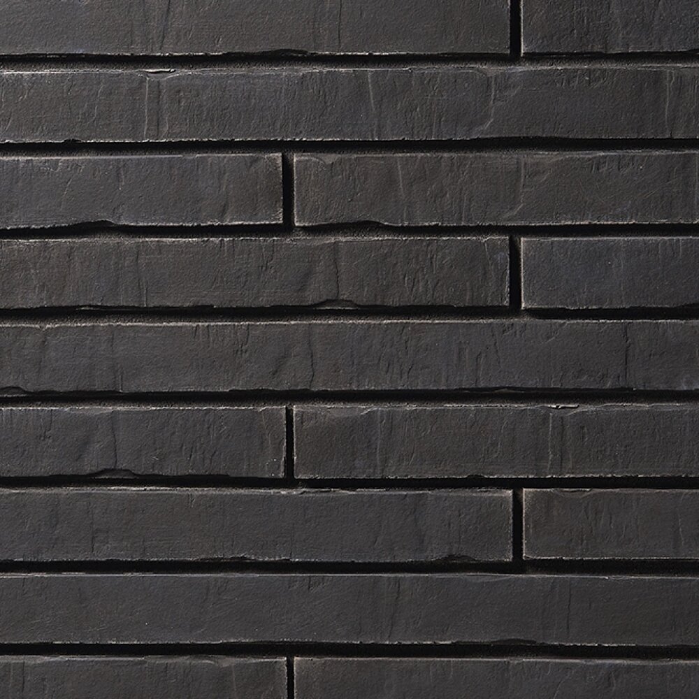 Фасадная плитка Клинкерный кирпич черный 16П6 упаковка 054 м2