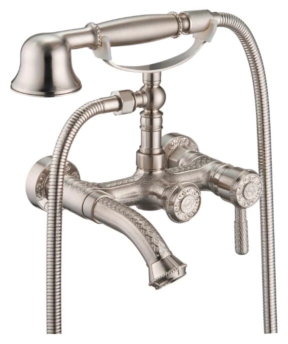 Смеситель для ванны с душем Zorg Antic A 200W-SL однорычажный настенный латунный чешский