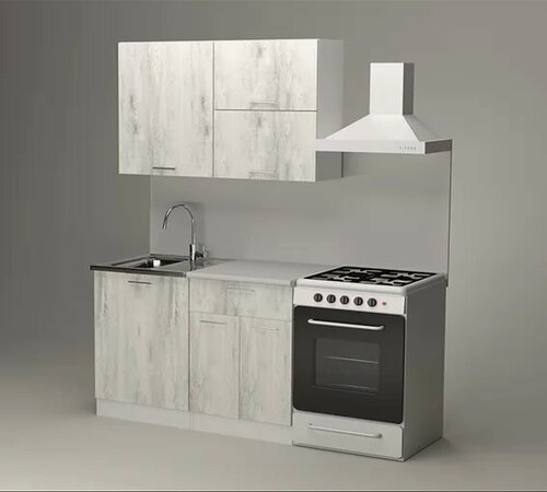 Изображение товара Кухонный гарнитур Герда Алина лайт 1200 мм, каркас ЛДСП, фасад ЛДСП, Белый/Пайн белый