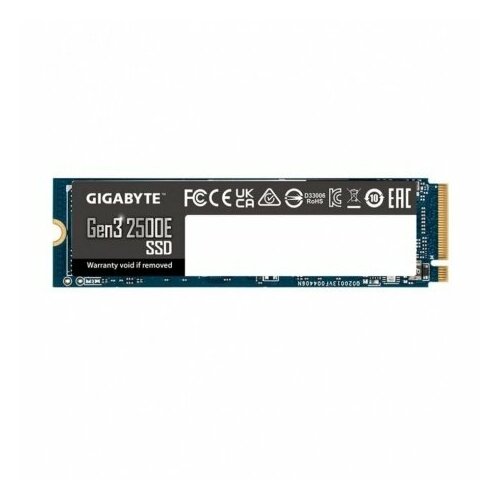 Твердотельный накопитель SSD Gigabyte 2TB M.2 2280 Gen3 2500E Gen3 2500E PCIe 3.0x4, NVMe 1.3, MTBF 1.5