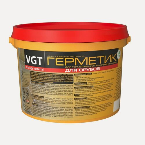 Изображение товара Герметик акриловый для срубов VGT (15кг) дуб светло-серый