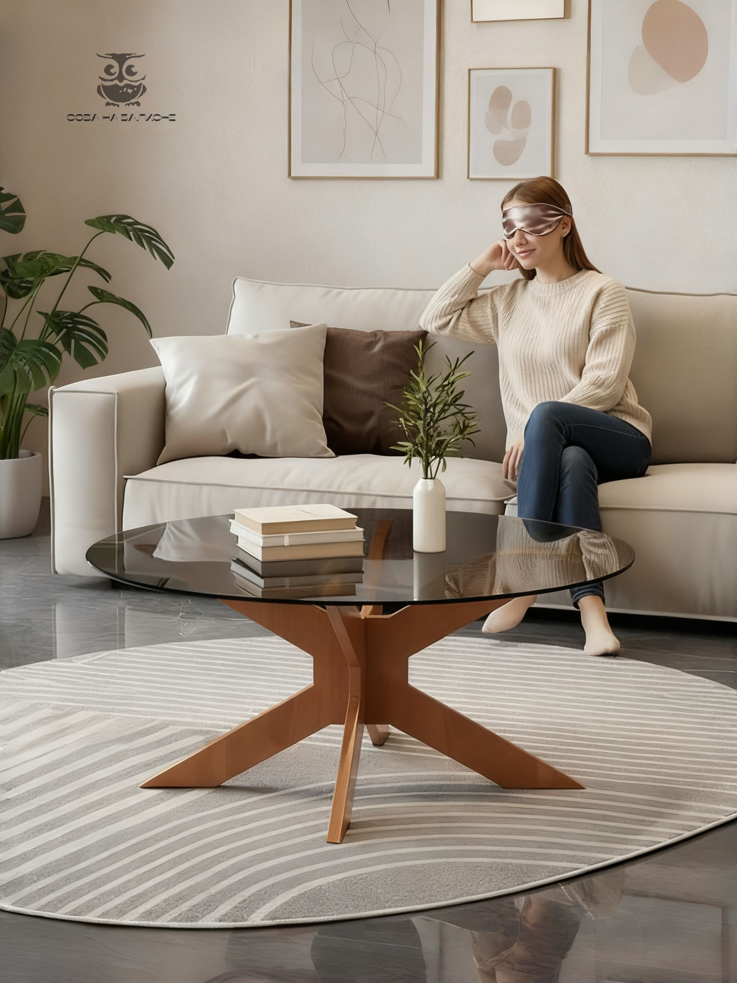 Cтол журнальный стеклянный для гостинной офисав кабинет 70×70×35cm