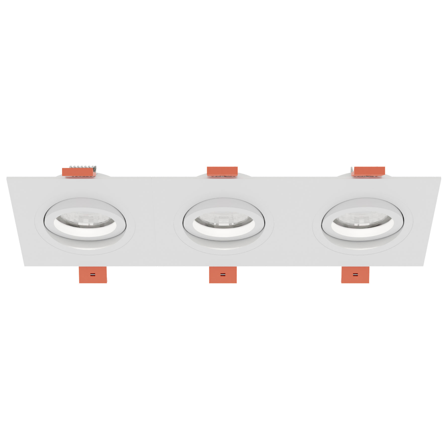 Встраиваемый светильник SINGO, X3, с поворотным механизмом светодиодной лампы, Белый