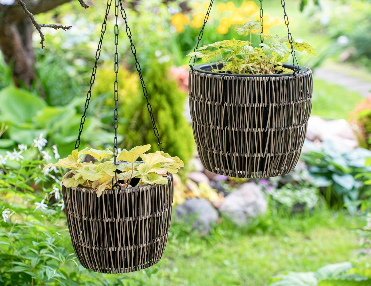 Набор подвесных кашпо нэцверк, 22-26 см, 2 шт, Kaemingk 801524