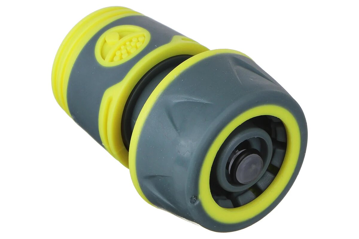 Inbloom 169-027 Коннектор быстросъемный PROF+ для шланга 3/4' с аквастопом обрезиненное ABS