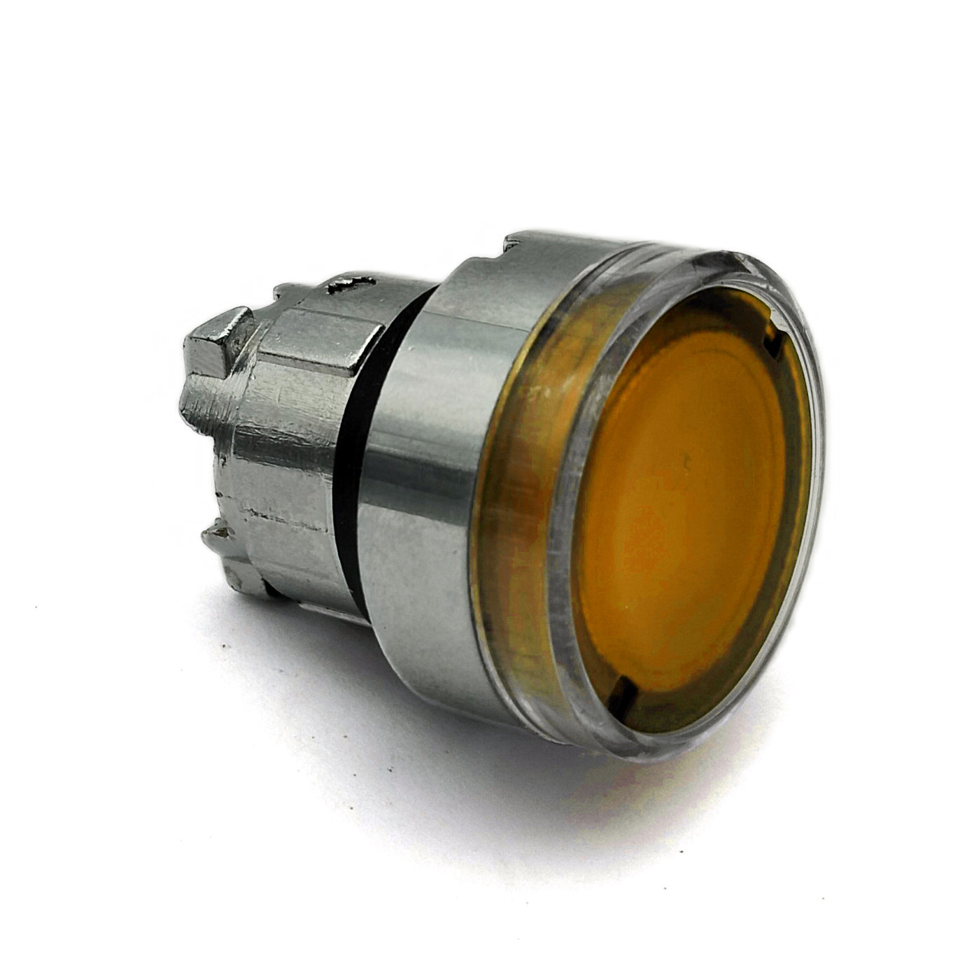 КМЕ 46ЛС желтый IP65 ZB4BW5. BR Головка плоская стальная с возвратом с подсветкой, 22 мм