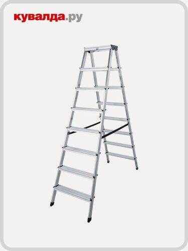 Изображение товара Стремянка алюминиевая KRAUSE MONTO DOPPLO 8 ступеней двухсторонняя