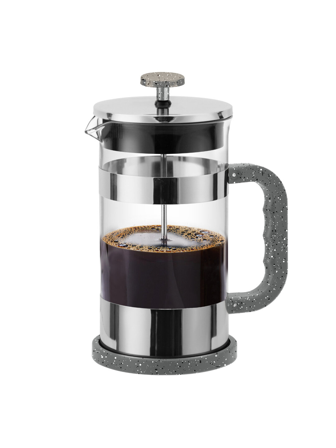 Haus Roland Френч-пресс для чая и кофе, 1000 мл, 4 цвета - Серый