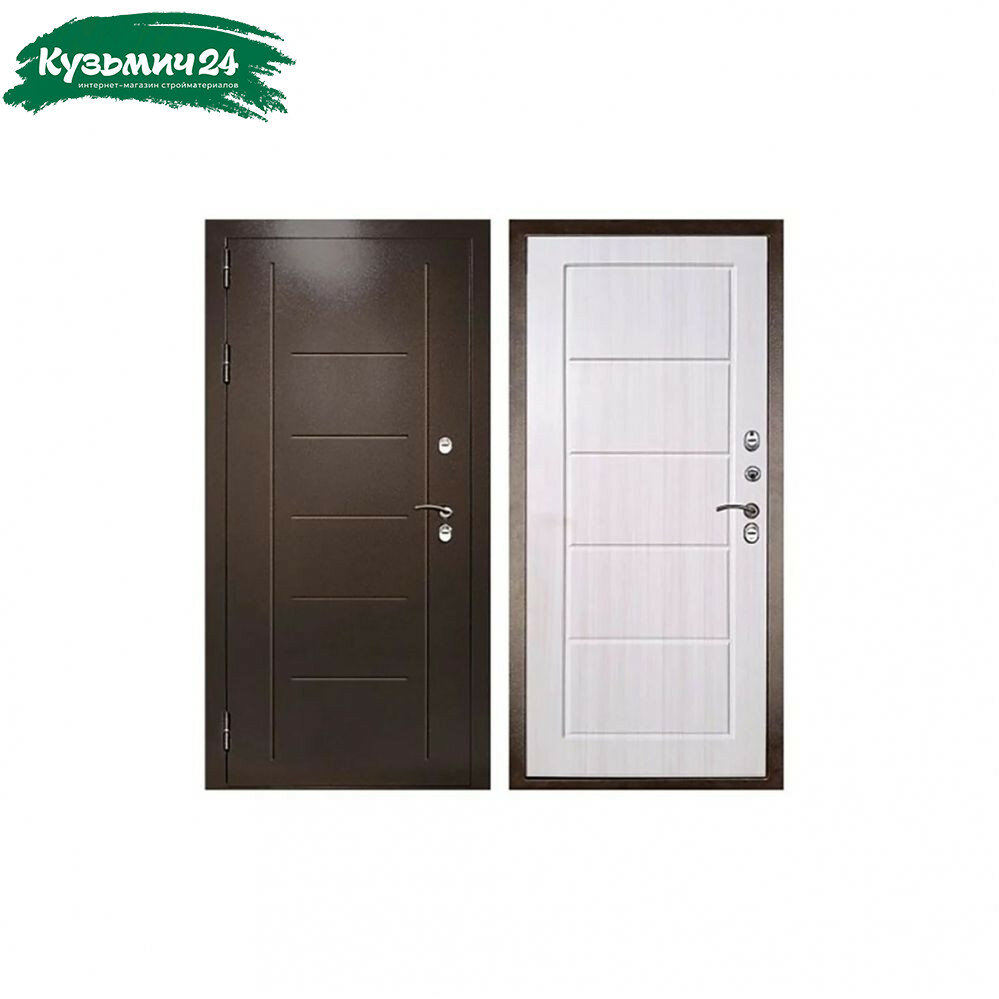 Дверь металлическая Дверной Континент Термаль Экстра Лиственница 2050х960 мм входная Левая L