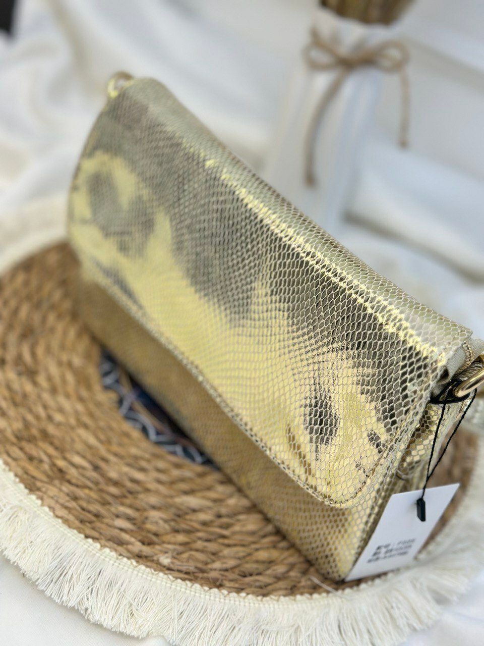 Сумка клатч  sumka lux, фактура матовая, золотистый — фото 1