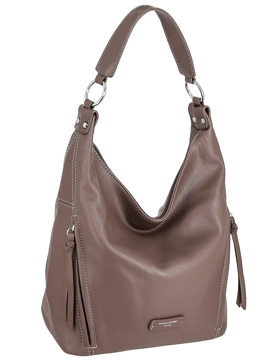 Сумка хобо DAVID JONES, темно-коричневый — фото 1