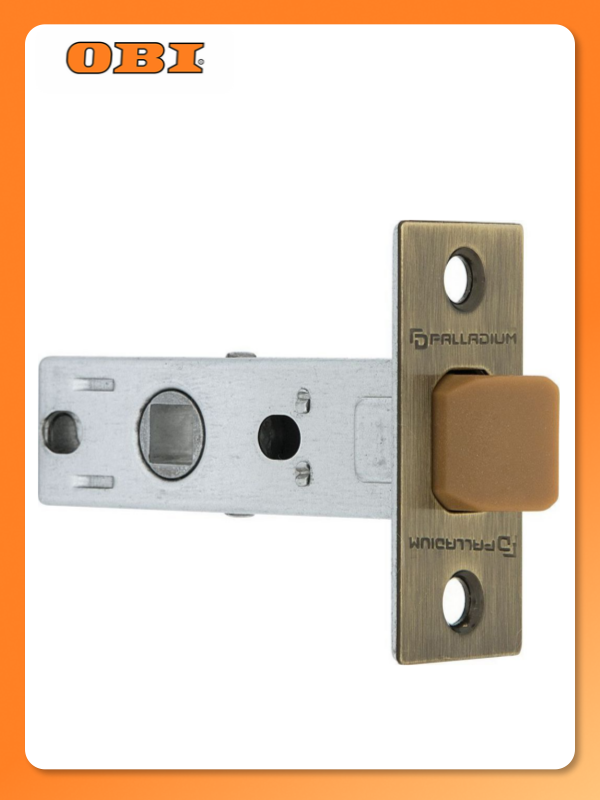 Дверная защелка Palladium врезная античная бронза 57x30x70 мм