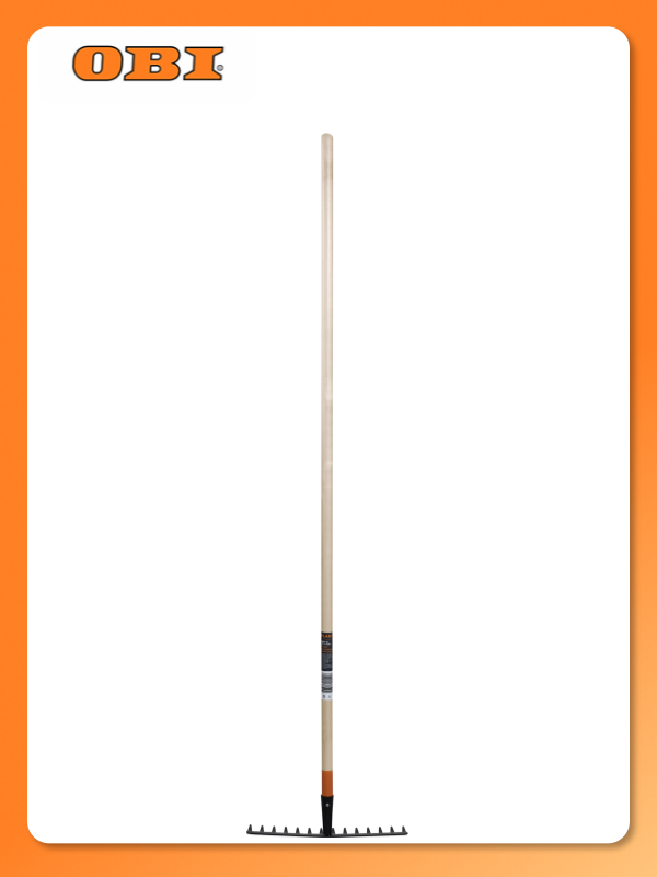 Грабли Plantic Terra деревянные металлические зубцы 14 шт