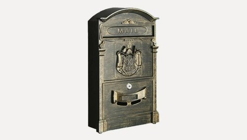 Изображение товара Почтовый ящик Аллюр "№4010В", уличный, врезной замок, старая бронза, металл