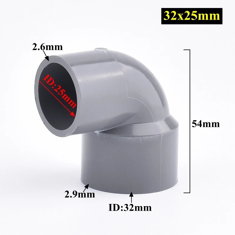 SgooHan редукционные фитинги для ПВХ труб 25~63 мм Белый 32x25mm