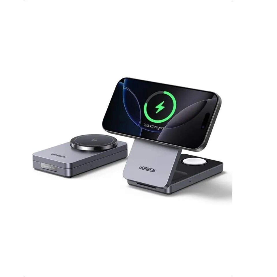 UGREEN 3-in-1 Magnetic Wireless Charger EU - Магнитное беспроводное зарядное устройство 3-в-1, W-707-45025
