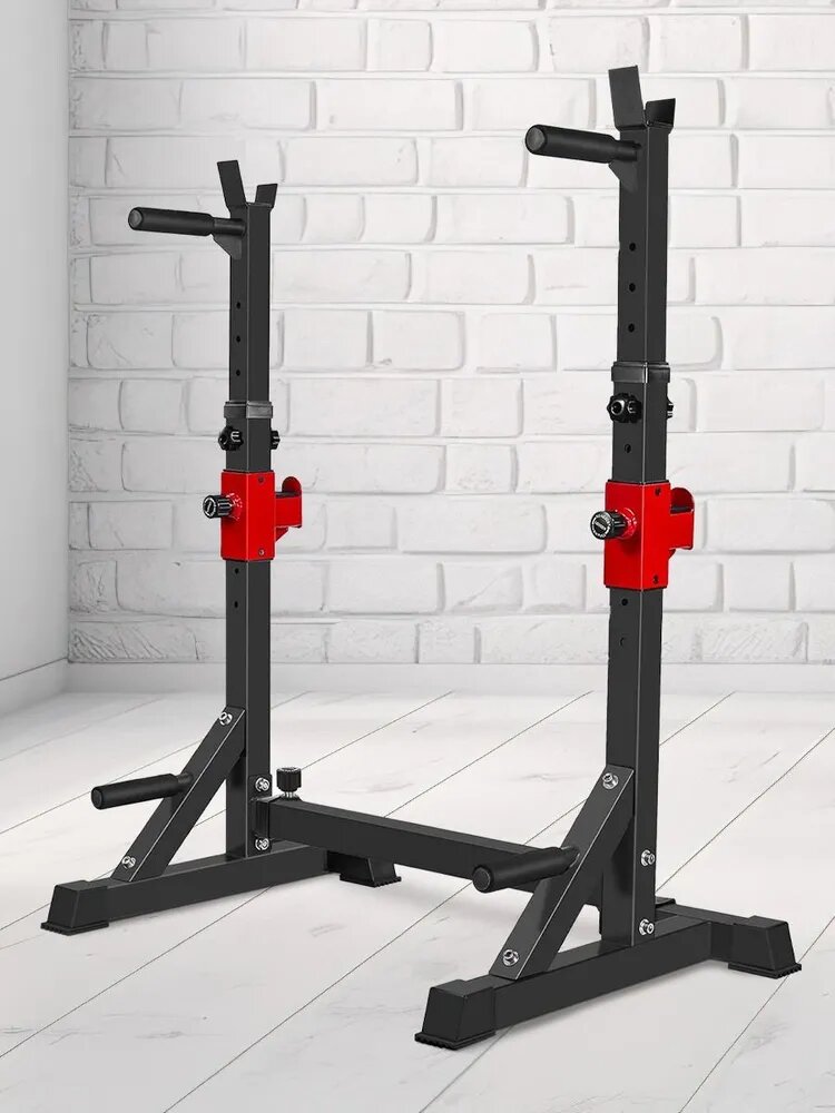 Стойка для штанги, с брусьями, регулируемая, до 150 кг