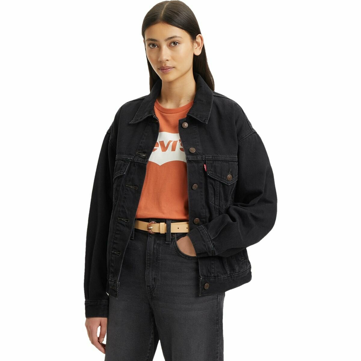 Ремень Levi's для женщин, размер 85, бежевый — фото 1