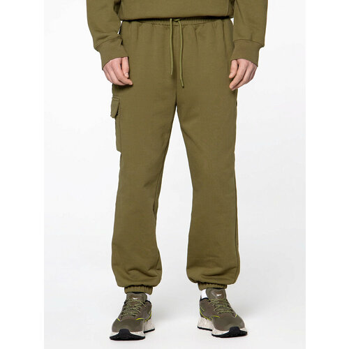 фото Брюки карго streetbeat jogger cargo french terry, размер s, хаки
