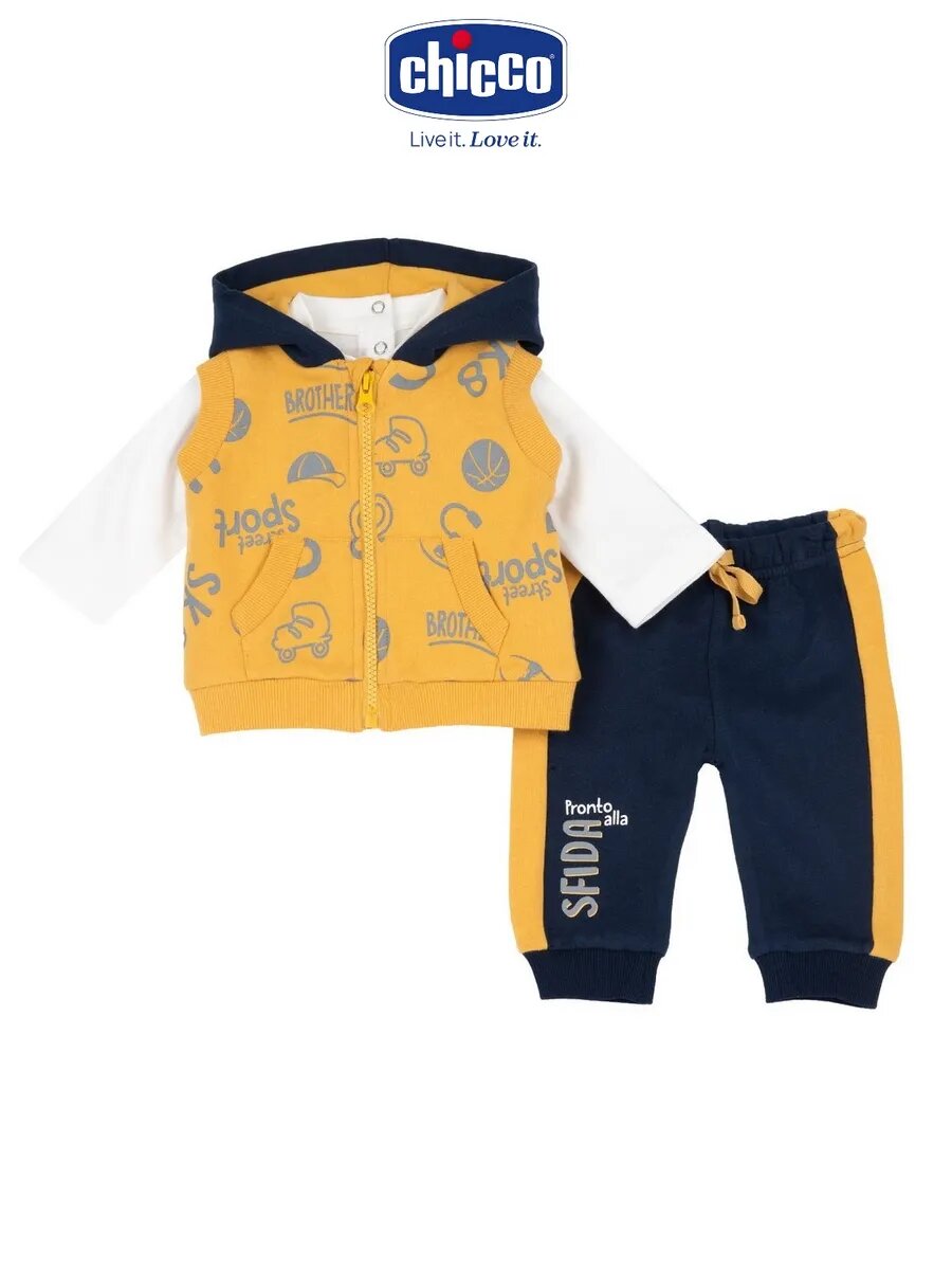 Комплект одежды Chicco размер 076 темно-синий