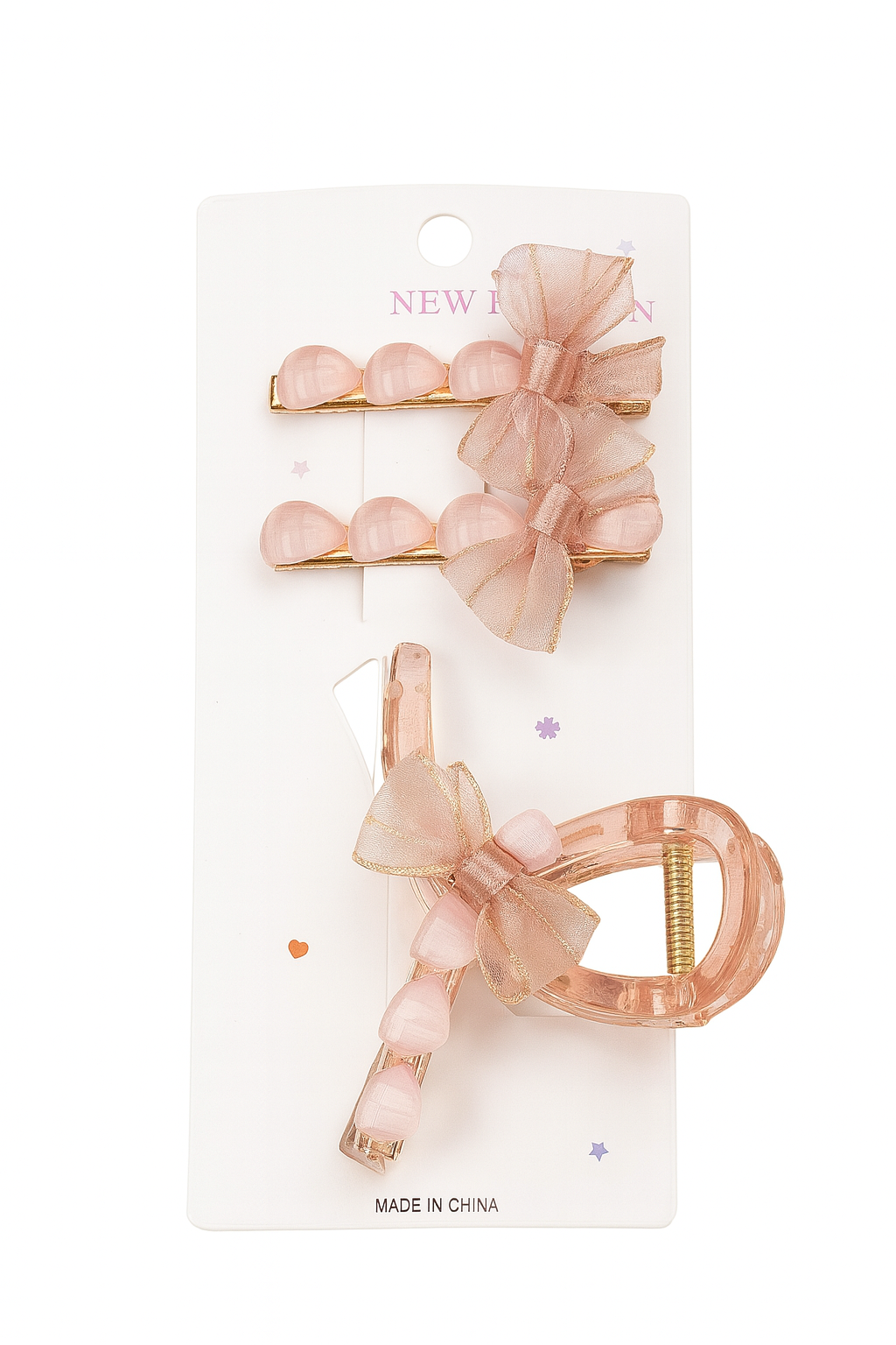 Заколки Модные с цветочным декором Эти заколки выполнены из прочного пластика и украшены элегантными цветами.