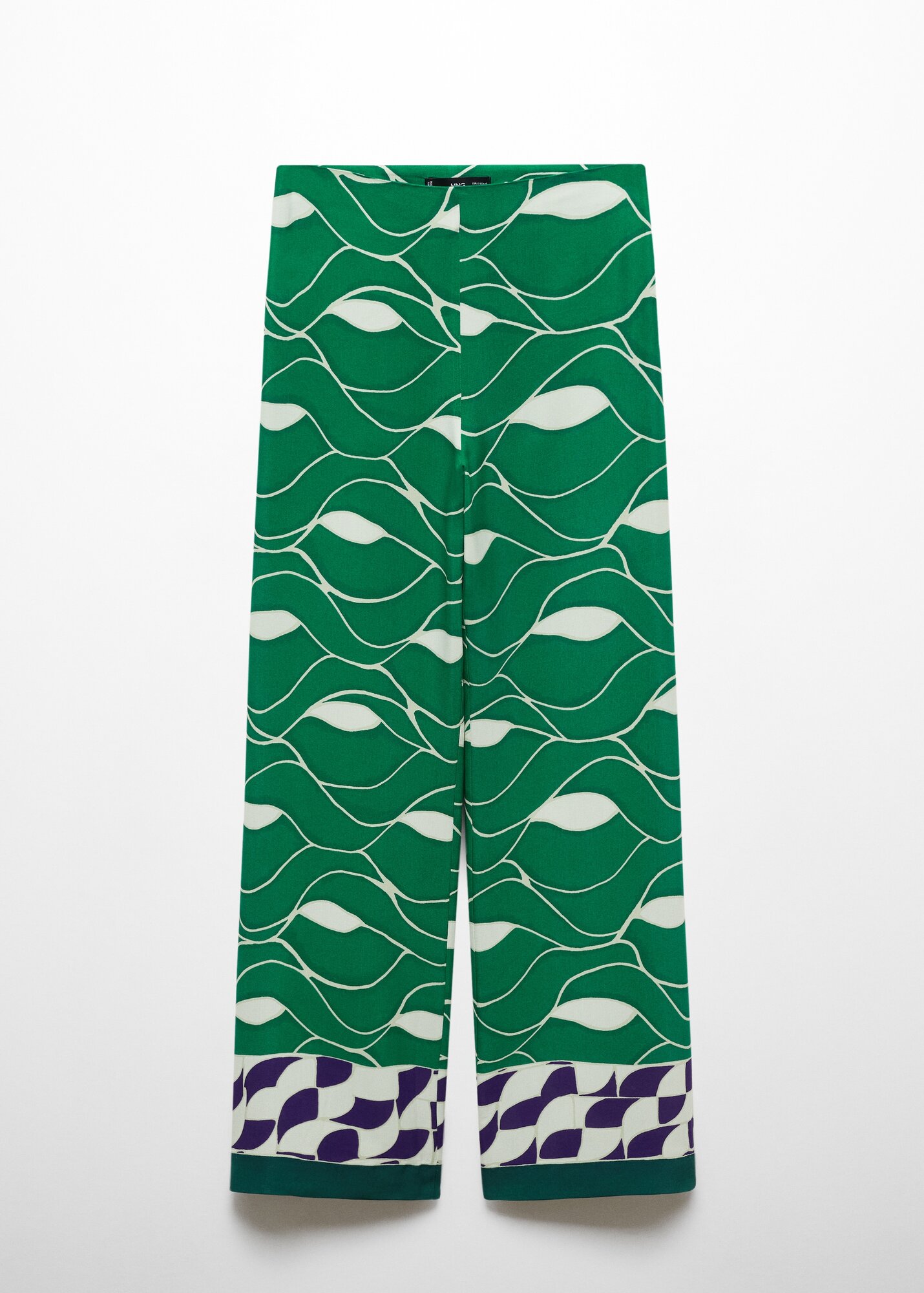 Брюки MANGO, размер 38 EU, зеленый — фото 1