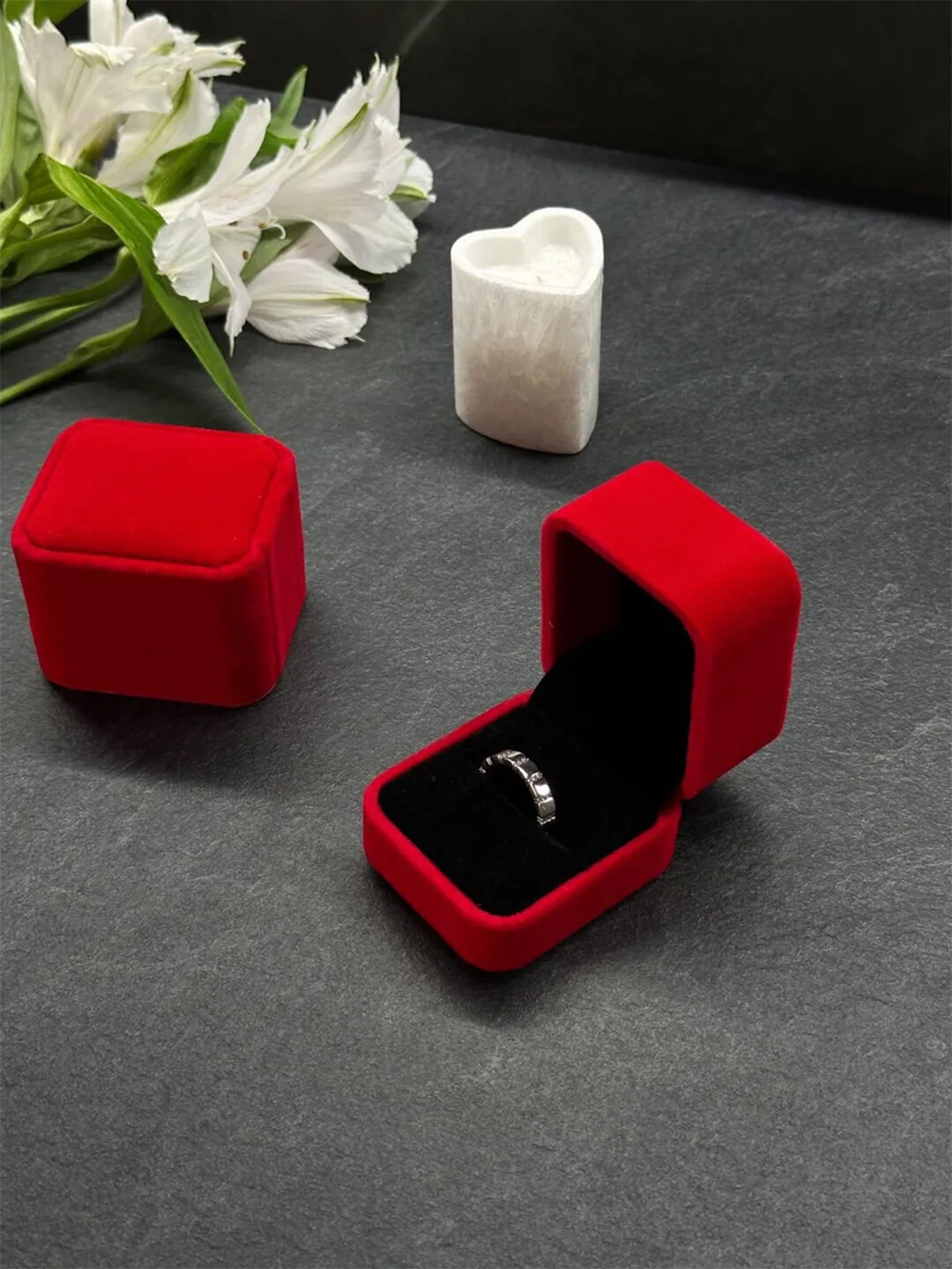 Органайзер для колец 4х5, черный/красный — фото 1