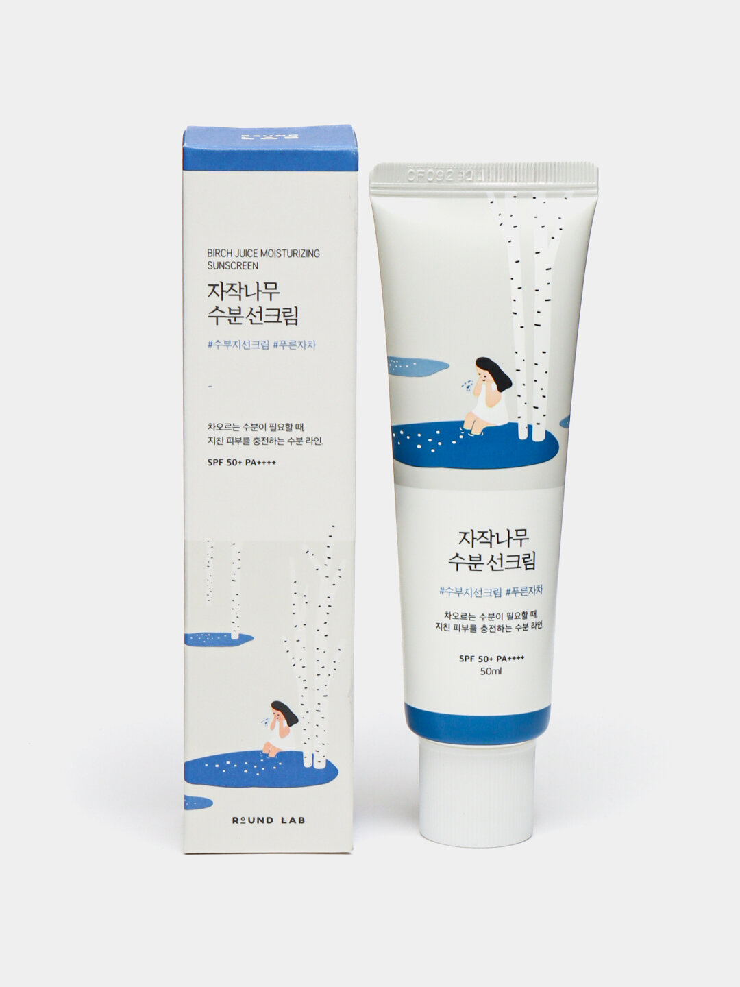 Солнцезащитный крем Round Lab "Birch Juice", SPF50+, PA++++, увлажняющий, 50мл