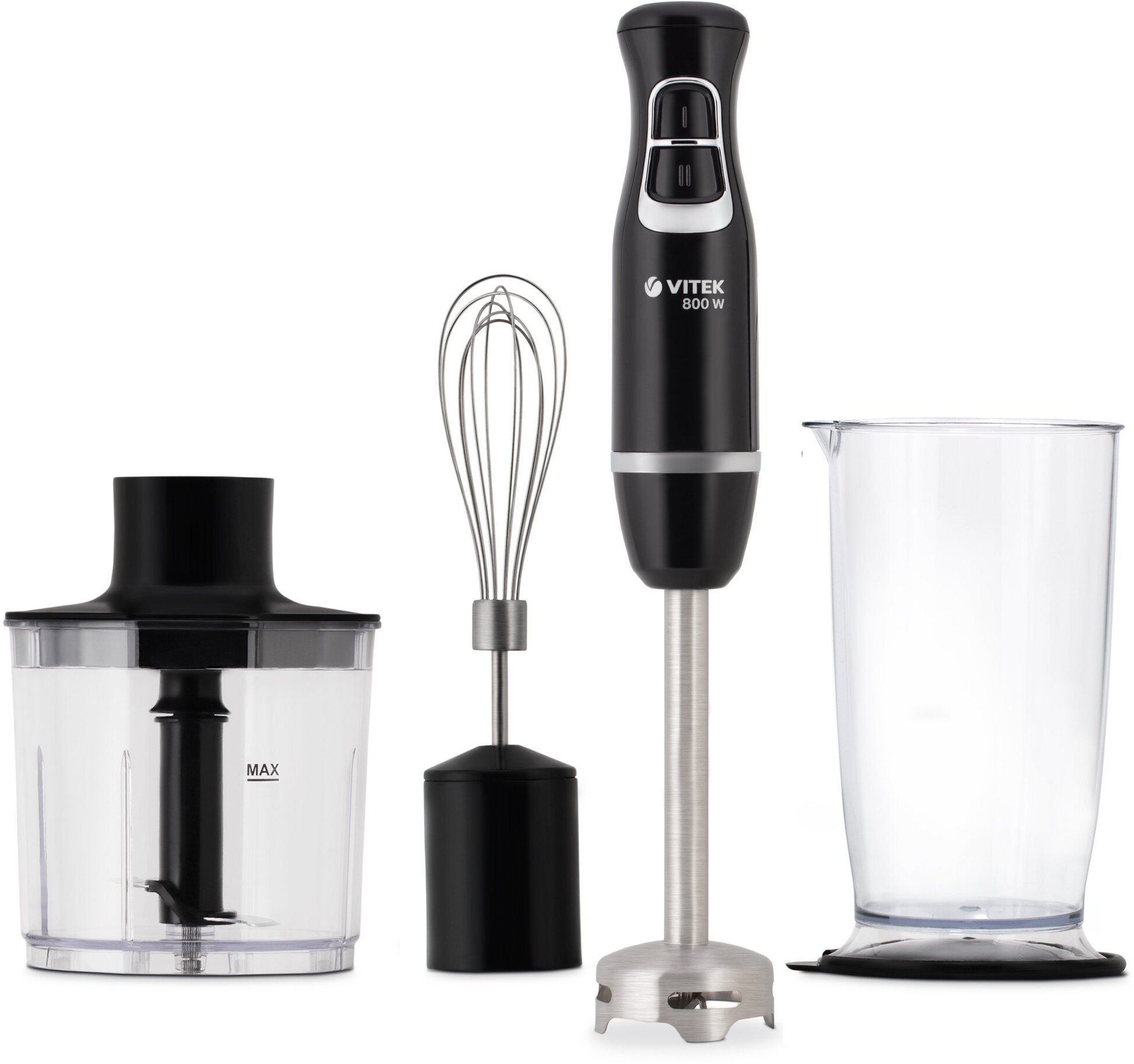 Блендер Vitek VT-3419, корпус пластик, погружная часть металл, 800Вт