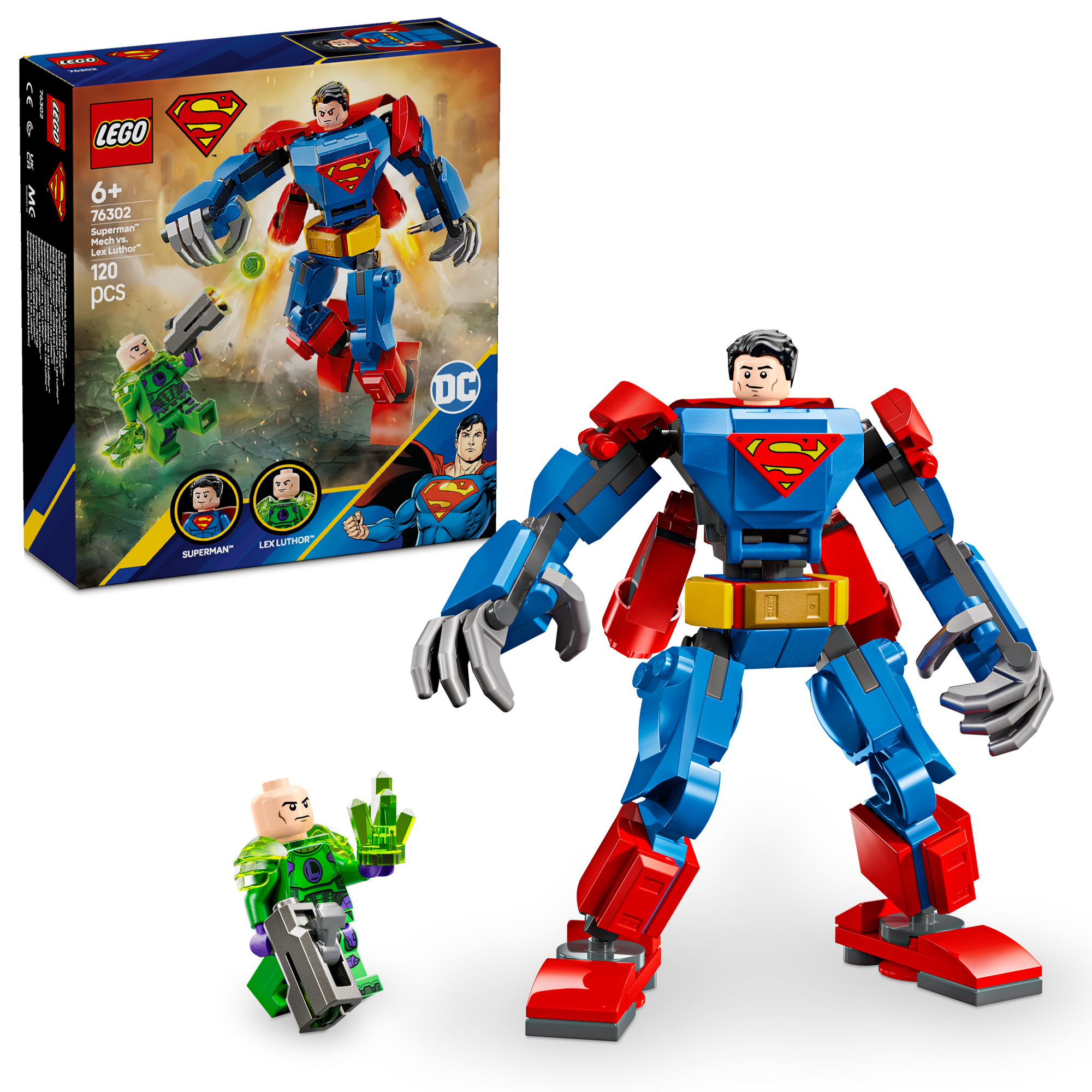 76302 LEGO Super Heroes DC робот Супермена против Лекса Лютора 6+