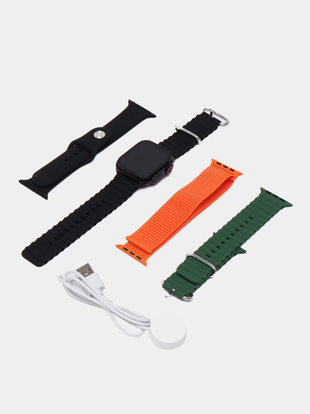 Смарт-часы WS99 Ultra KEQIWEAR с 4 ремешками, сенсорным экраном, для iOS и Android.