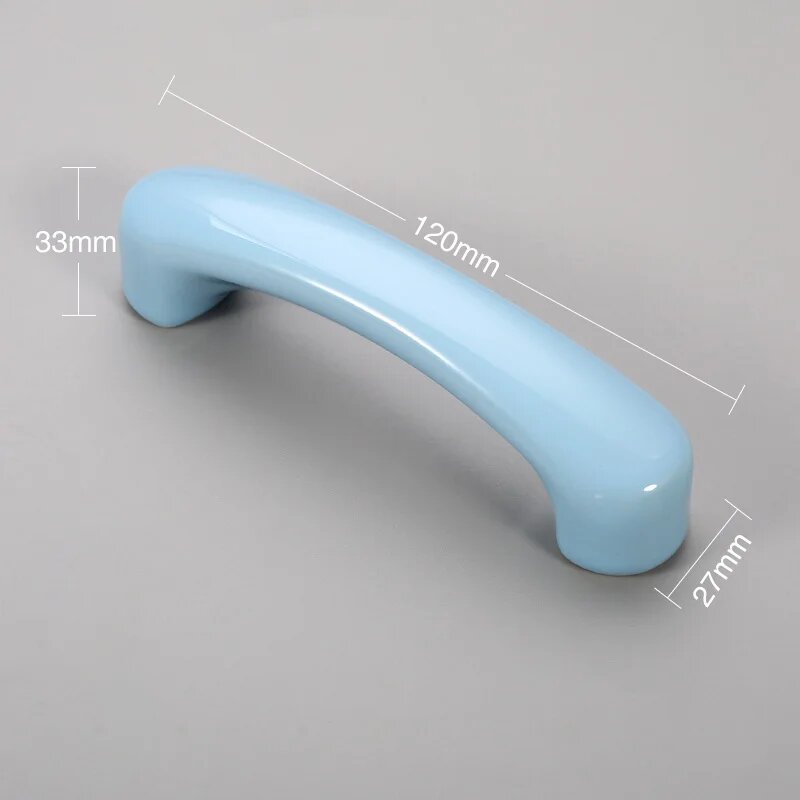 Детские керамические ручки для шкафа Луна Звезда long-blue