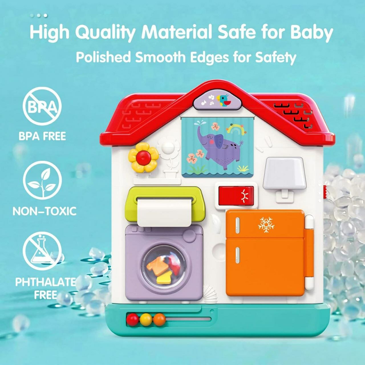 Музыкальные игрушки-домики для малышей, игрушки для сенсорного развития детей от 10 месяцев и старше.