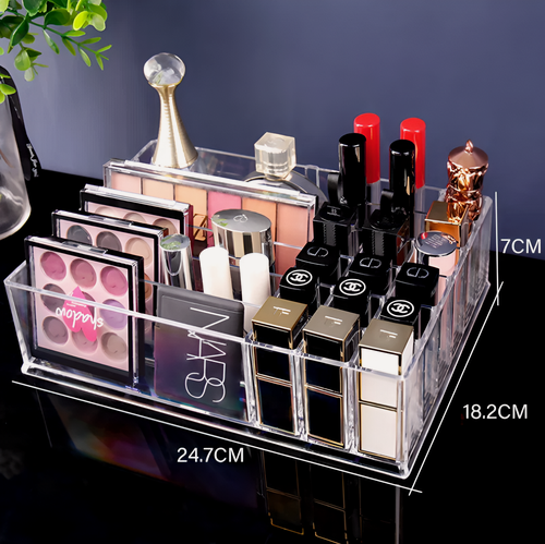 Изображение товара Органайзер для косметики, настольный вместительный, ящик для мелких аксессуаров, помад и палеток теней, стильный