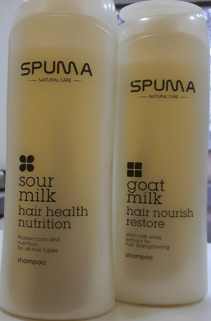 Шампунь Eclair Spuma "Козье молоко", для всех типов волос, питательный, 400мл