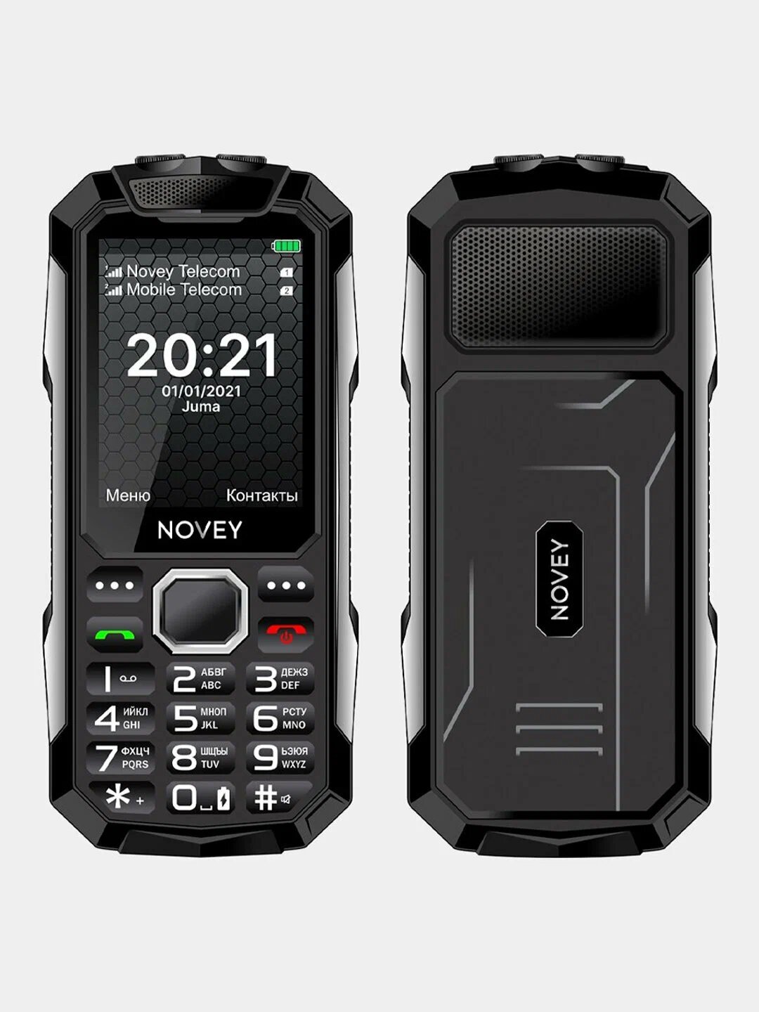 Телефон кнопочный Novey T250 с аккумулятором 2500 мА·ч, экран 2,4", процессор MTK6261D