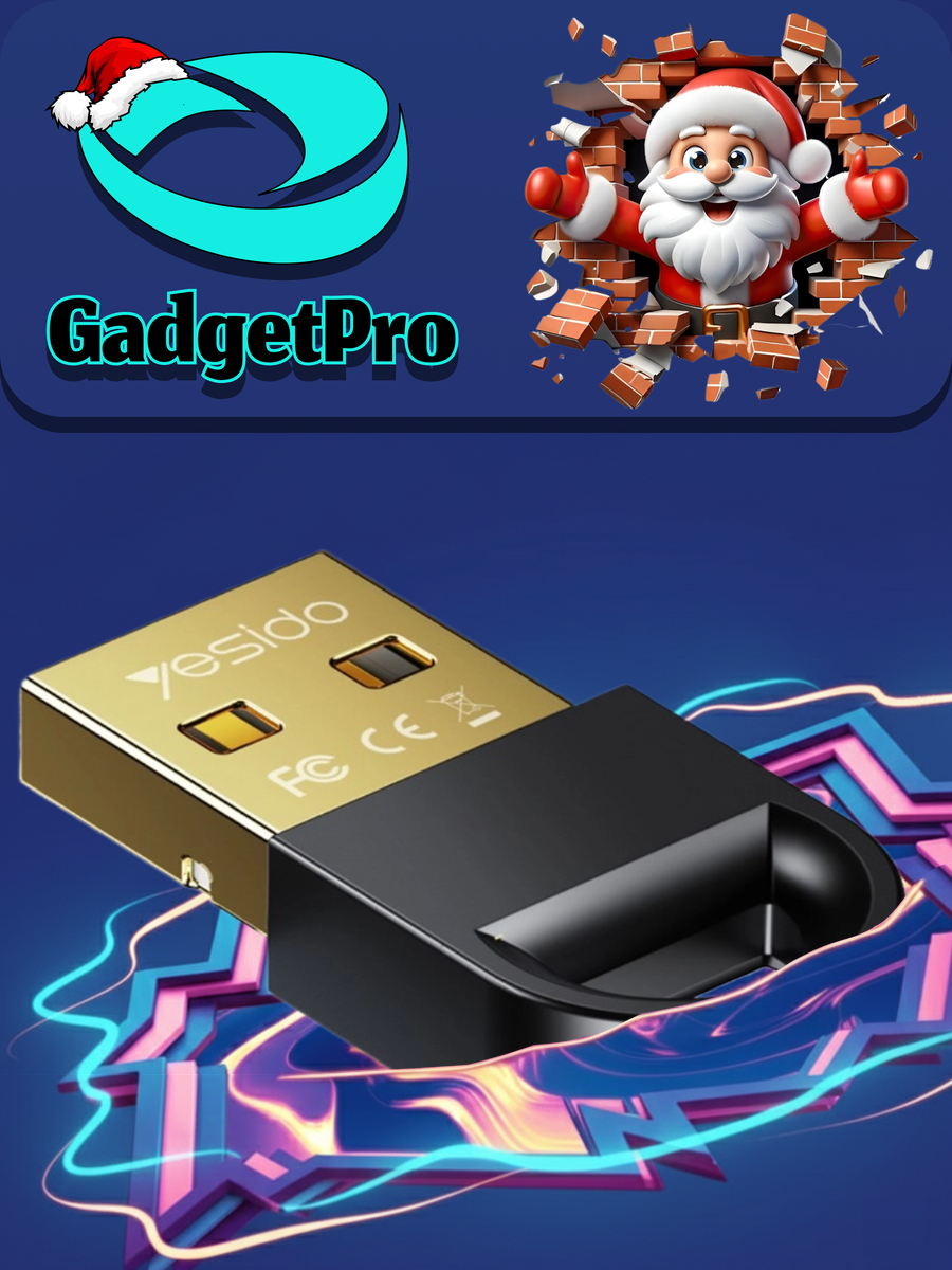 Bluetooth AUX адаптер Yesido YAU34 - беспроводной автомобильный адаптер, Bluetooth 5.0, черный, надежный