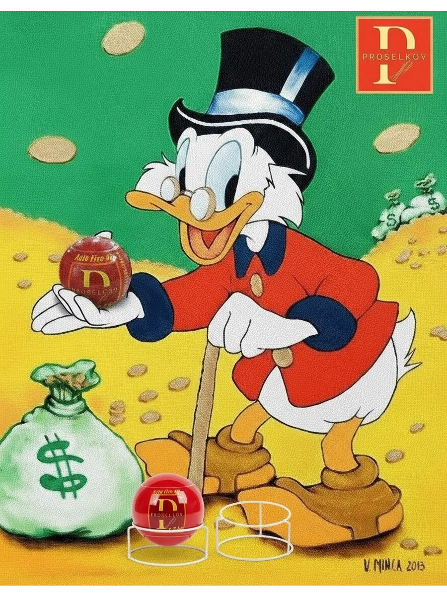 Шар-Сфера для пожаротушения A, B, C, E класса пожара Premium PROSELKOV 1.3 тройного действия - 4 штуки