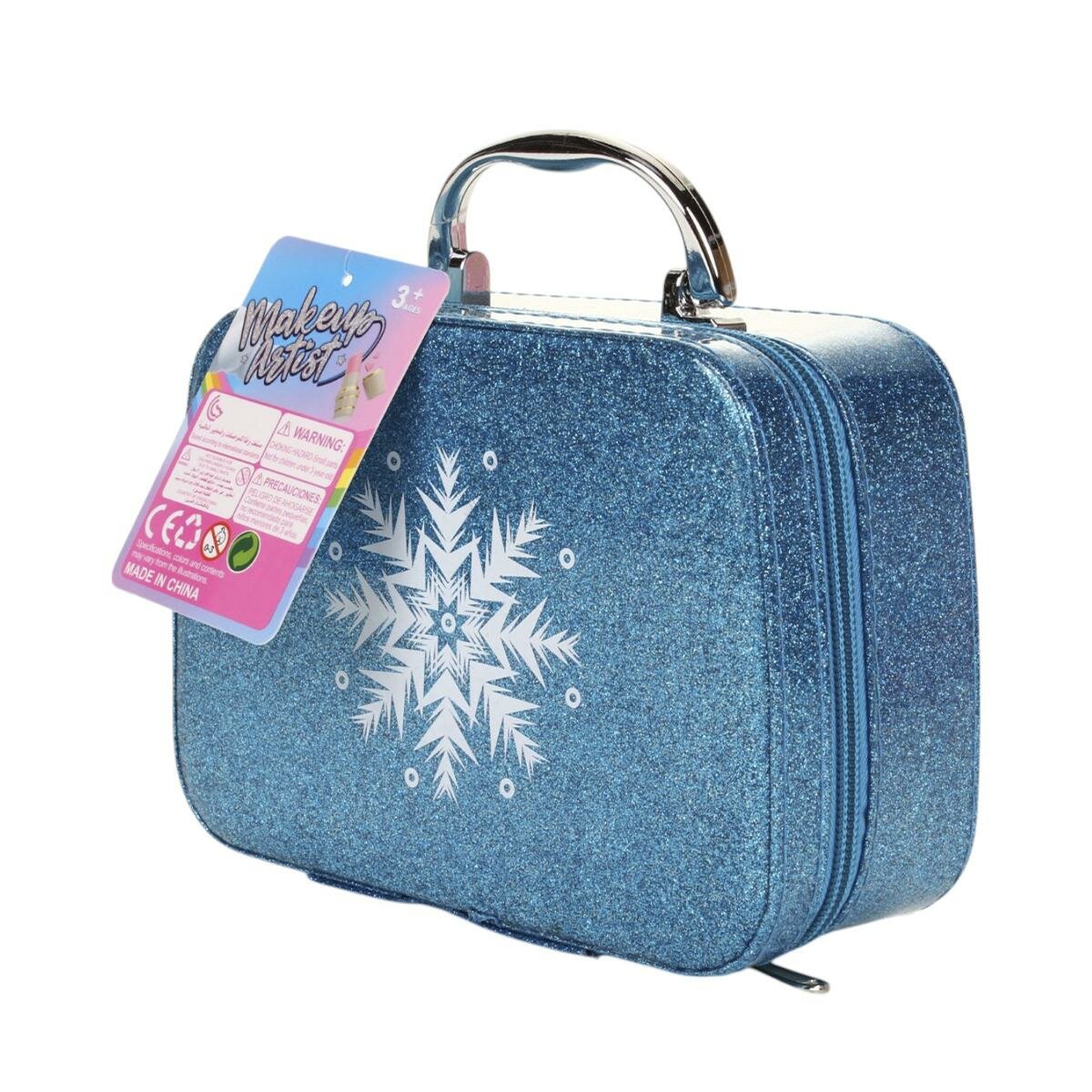 Набор детской косметики «Makeup Artist», 18 предметов, голубой с блёстками, 14х20х7 см